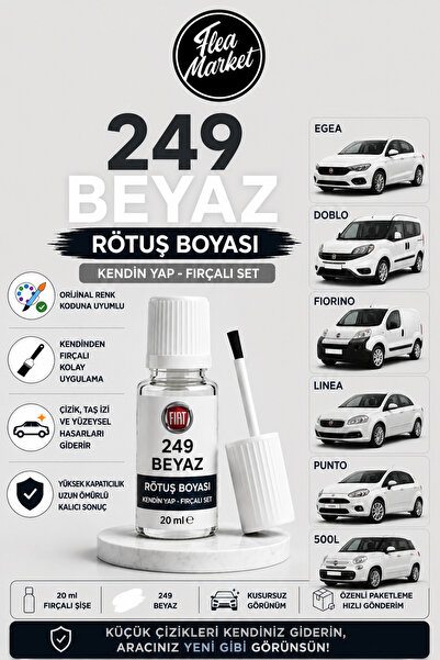 Vividale Profesyonel Taş İzi Çizik Giderici Onarıcı Fiat Linea Beyaz Uyumlu O...