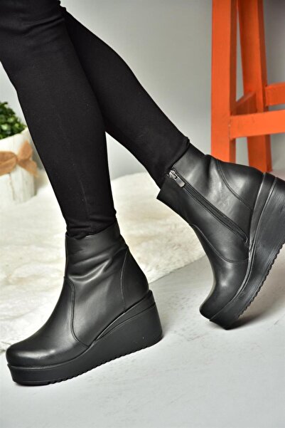 Fox Shoes R667930003 Cizme negre de damă din piele naturală