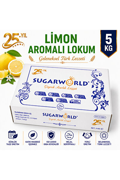 Sade Limon Aromalı Lokum 5 kg