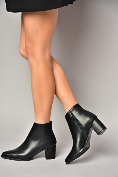 Fox Shoes تي 820175009   حذاء نسائي أسود بكعب سميك
