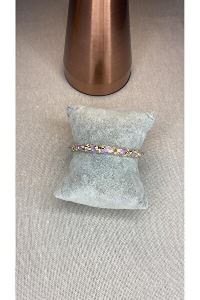 CM Jewelry MİNELİ LİLA RENK PİRİNÇ BİLEKLİK (KADIN TAKI&AKSESUAR)