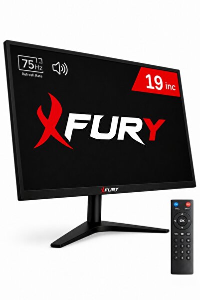 FURY 19" LED Monitör 75Hz 5ms Dahili Hoparlörlü Uzaktan Kumandalı HDMI VGA Ge...