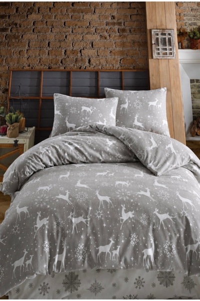 NazeninHome Pazen Flanel Kışlık nevresim Seti Tek Kişilik Set % 100 Pamuk Nav...