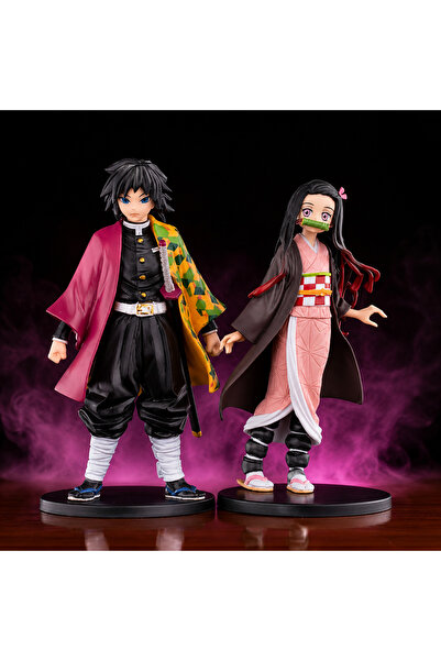 DEK Demon Slayer Giyu Tomioka & Nezuko Kamado 2’li Anime Figür Seti Koleksiyo...
