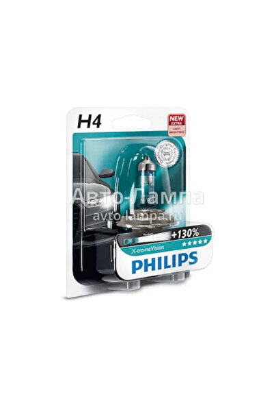 Philips Bec auto cu halogen X-tremeVision +130% H4 60/55W 12V 12342XVPLUSB1