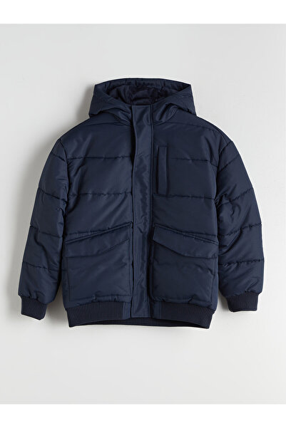 LC Waikiki Two Mt Shop Quality Lcw Kids Navy Blue Hooded Boys' Puffer Jacket