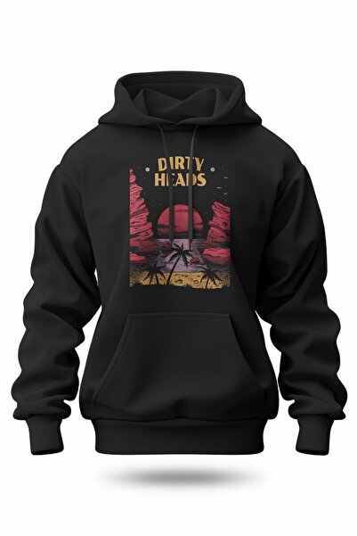 buzagi tasarım ürünleri سويت شيرت بقلنسوة مطبوع عليه Dirty Heads Digital Prin...