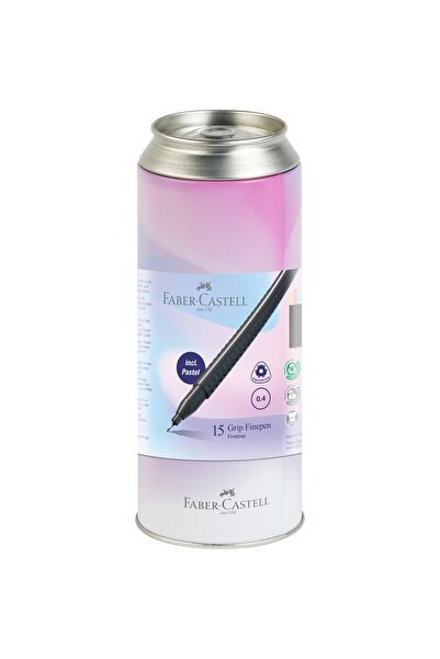 Faber Castell Set de mine de creion 0.4 mm, 15 bucăți, cutie metalică promoți...