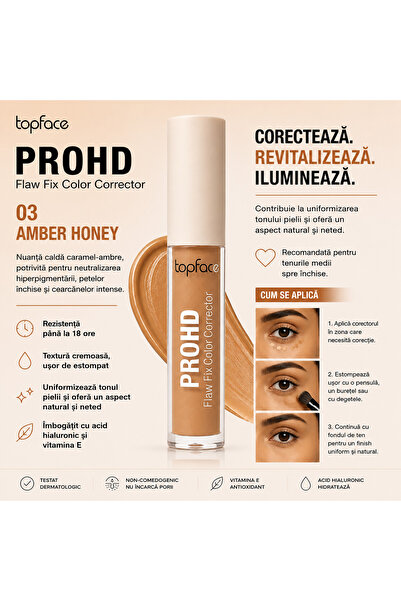 TOPFACE Corector colorat PROHD pentru imperfectiuni