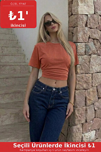 COMBİNE MİCHAİL Tricou crop mulat pe corp pentru femei