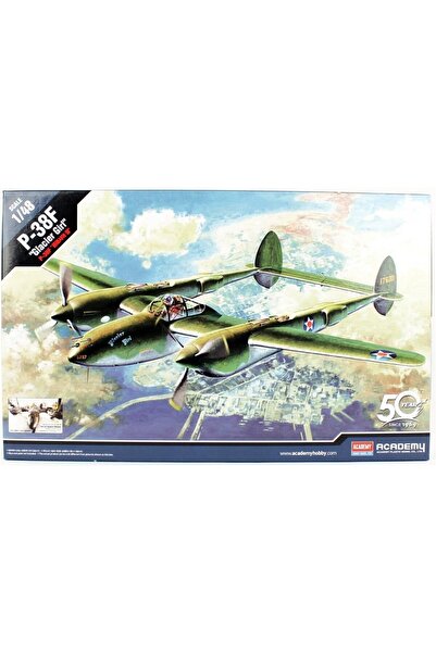 Academy 12208 مقياس 1/48، طائرة مقاتلة P-38F (Lighting Glacier Girl)، طقم نمو...