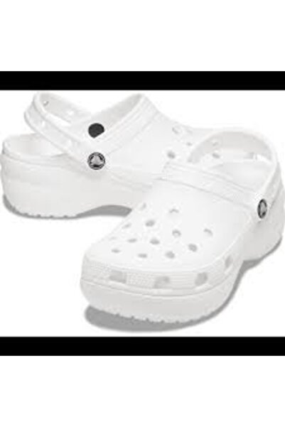 Crocs Класически платформени чехли за жени, бели 206750100