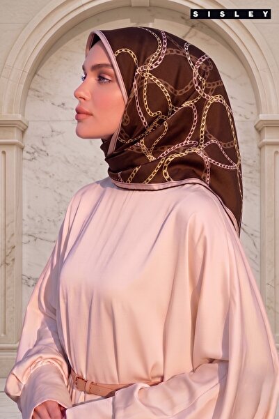 Sisley وشاح حرير ساتان-2033-90*90