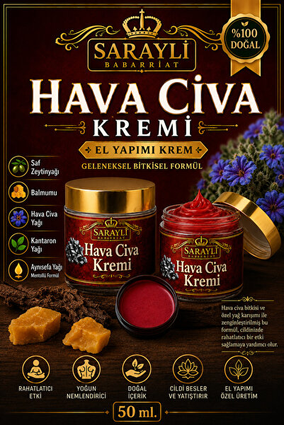 sarayli baharat Hava Civa Otu Bakım Nemlendirici Onarıcı Cilt Kremi 50 ml