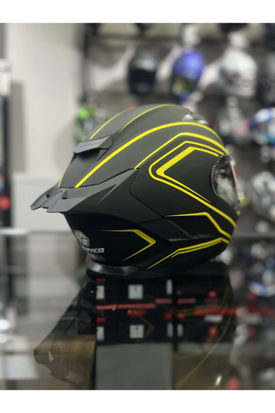 Scoyco 871 Flash Sarı Siyah Kapalı Kask