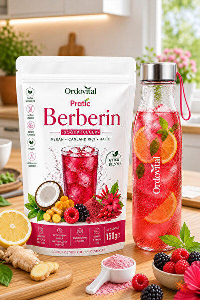Ordovital Pratic Berberin Detox Mix 150 GR | Berberin, Limon, Hibiskus, Zence...