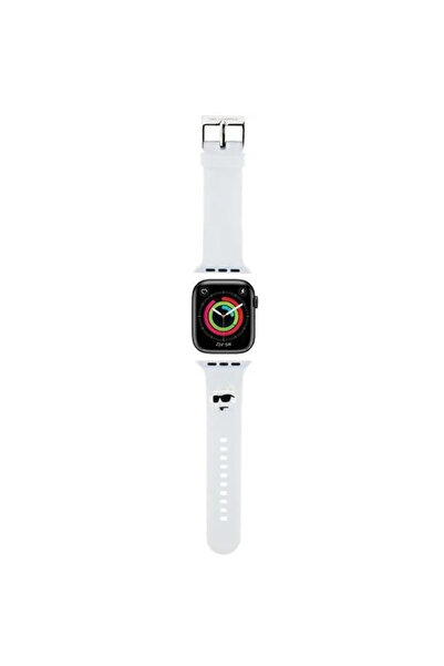Karl Lagerfeld Curea 3D din cauciuc cu capete Choupette pentru Apple Watch 38...