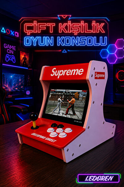 SUPREME Double Arcade Arm 10in Double Screen 3000+ GAMES RETRO ARCADE ARCADE Old School - Street Fight