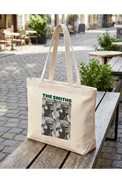 buzagi tasarım ürünleri The Smiths Zippered Lined Gusseted Canvas Bag 35 X 40 cm
