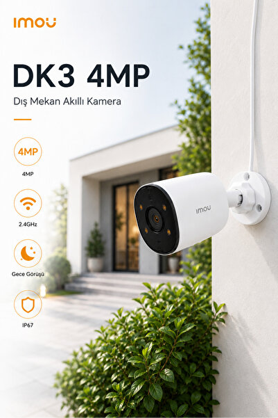 Imou DK3 4MP Dış Mekan Akıllı Kamera 2K Wi-Fi Kamera Bullet Kamera