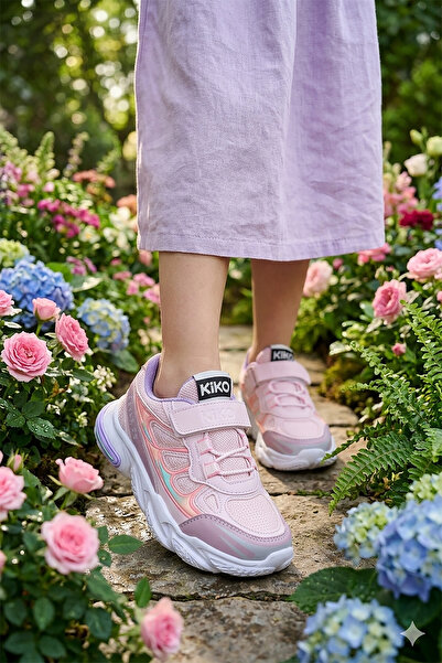 Kiko Kids Style Faylon Taban Günlük Cırtlı Kız Çocuk Spor Ayakkabı