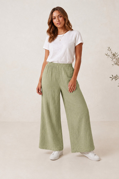 estewoman Muslin Pocketless Trousers