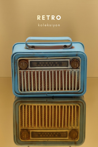 Pat Aksesuar Turkuaz Dekoratif Radyo – Ev & Ofis İçin Nostaljik Retro Tasarım...
