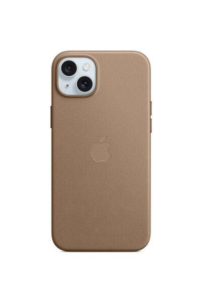Apple FineWoven Case with MagSafe pentru iPhone 15 Plus, Taupe