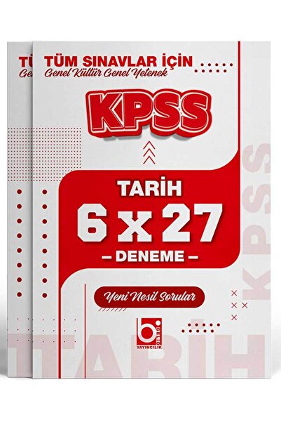 Bi bigelio 2026 KPSS Tüm Sınavlar İçin Tarih 6 x 27 Deneme Sınavı Bigelio Yay...