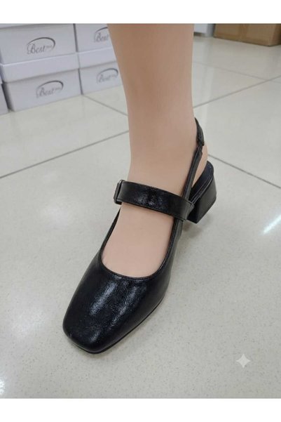Best Group Open Back Square Toe Short Heel Daily Comfortable Ballerina Women's Heeled Shoes