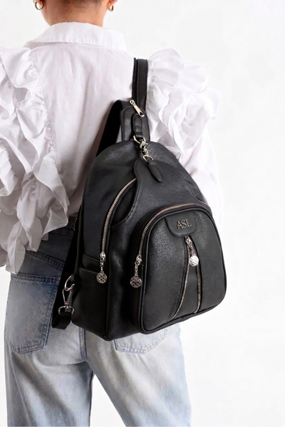 H&D COLLECTİON Soft Leather Multi-Useful Multi-Compartment Backpack Suitable ...