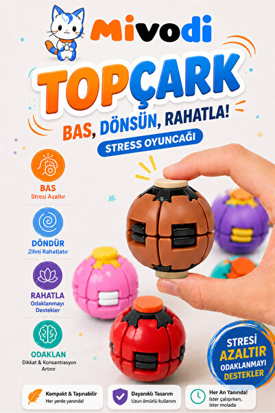 Mivodi Hobinin 3 Boyutlu Hali Topçark — Dance, Turn, Relax! Stress Toy (Cinna...