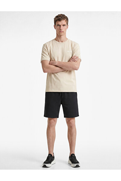 Koton Viscose Blended Short Sleeve Crew Neck Sport T-Shirt with Print Detail ...