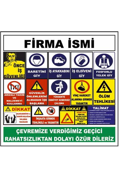 Yıldırım Construction Site Construction Site Construction Warning Sign
