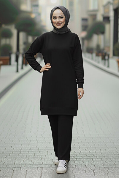 TOFİSA Tunik Pantolon Modal İkİli Takım - 28004-SIYAH