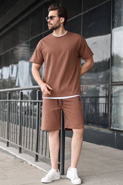 Madmext Καφέ Oversize Ανδρικό Σορτς 5668
