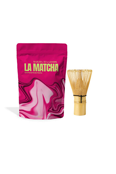 LA MATCHA Ceremonial Grade Matcha 30 g + Matcha Whisk (Chasen)