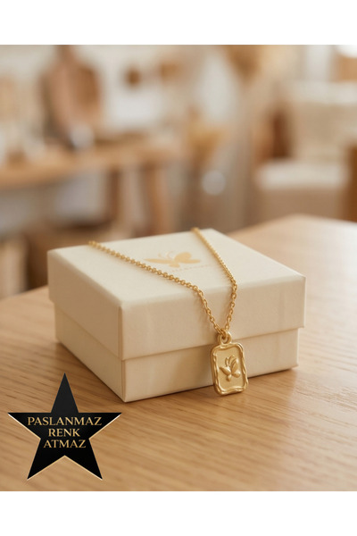 stainles steel قلادة نسائية على شكل فراشة من الفولاذ 316L مطلية بالذهب مع إمك...
