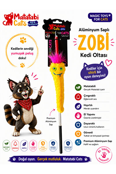 MATATABİ CATS Matatabi Cats Zobi̇ Al. Cat Fishing Rod with Handle(Matatabi, I...