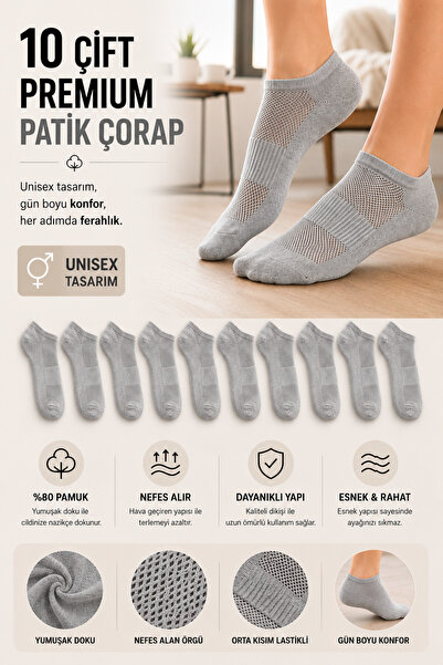 Esinti 10 Pairs of Economical Package Booties Unisex Women's Short Sports Boo...