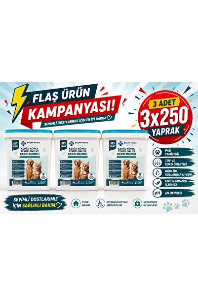 Bozan Yavuz Medical Sağlık Ürünleri 3x250 Evcil Hayvan Pati Tüy Kulak Göz Tem...