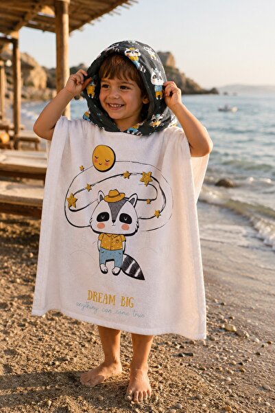 Evdek Πετσέτα παραλίας Dream Raccoon Kids Poncho