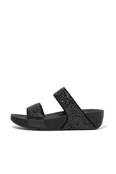 Fitflop Kadın / Kız Terlik ET3-339 LULU Glitter Slides Black Glitter