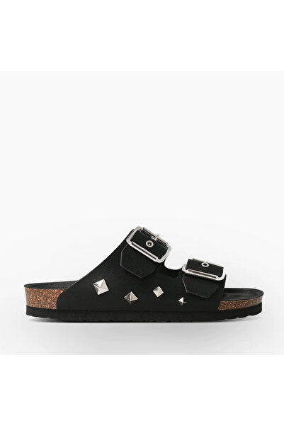 Genuins Women's / Girls' Slippers Honolulu Guiza G105589 Vegan Black