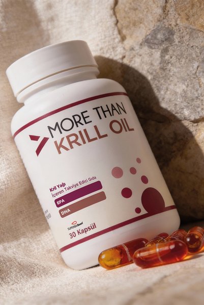MORE THAN Krill Oil 30 Capsules Epa, Dha, Omega 3, Choline, Astaxanthin - Krill Oil (Liquid Capsule)