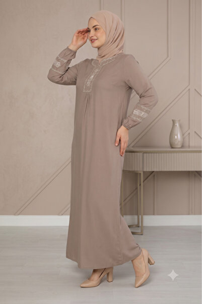 Juliet Deluxe Rochie Hijab cu mânecă lungă din țesătură de viscoză țesută, mă...