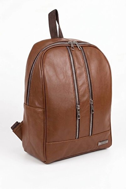 MEBES Genuine Leather Women's Backpack Maya Model Light Brown Çntdrmyaçkkhv