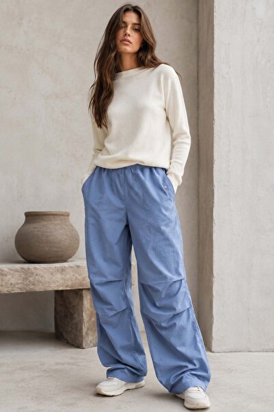 Madmext Mavi Paraşüt Jogger Kadın Pantolon MG1726