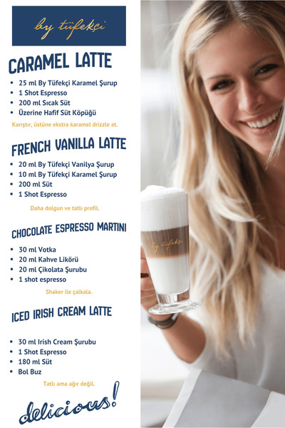 By Tüfekçi Karamel Aromalı Kahve Şurubu 750 Ml ve Şurup Pompası | Kahve, Latte, Kokteyl ve Tatlı İçin