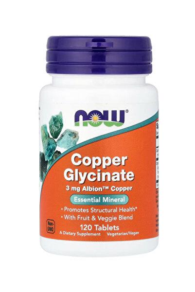 Now Foods Supplements, Copper Glycinate with 3mg Albion Copper, Promotes Stru...